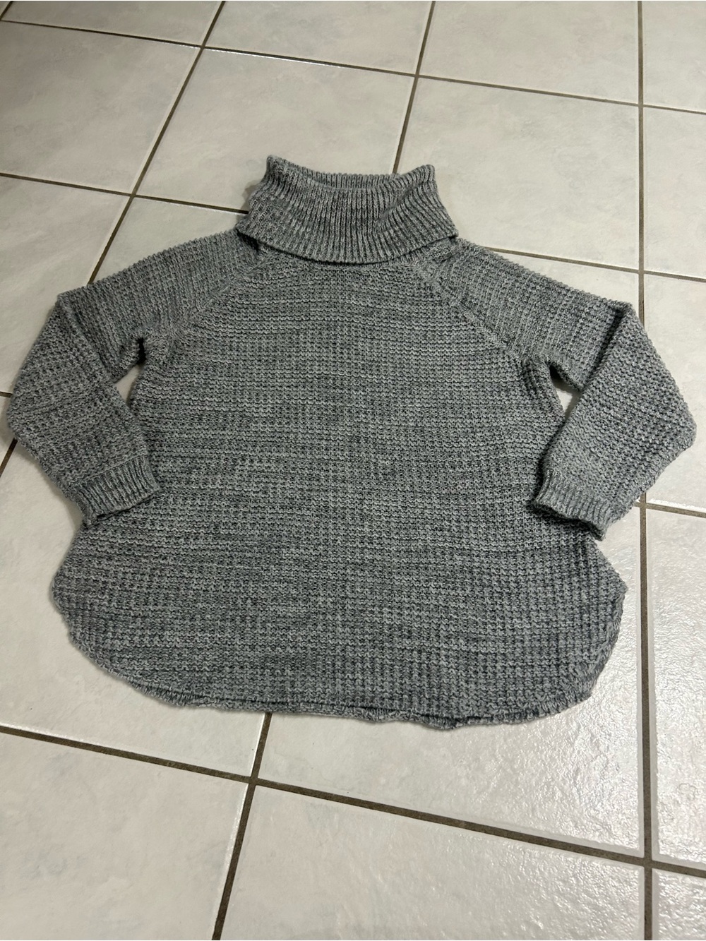 It's Our Time Gray Chunky Cowlneck Sweater